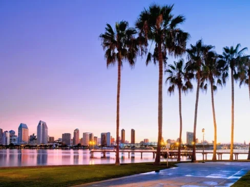Sunrise on San Diego's skyline