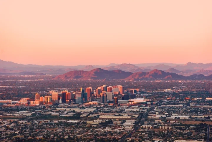 Arizona's comprehensive view including Camelback Mountain and the desert