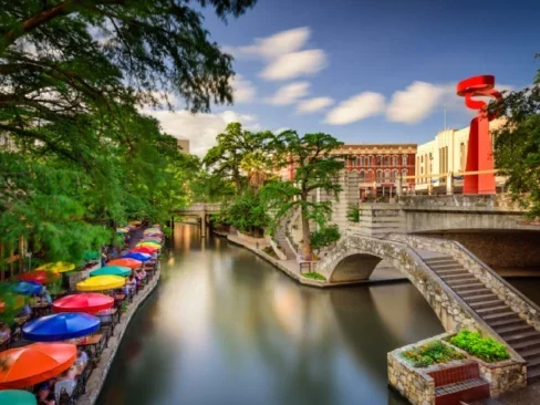 Riverwalk in San Antonio on a sunny day