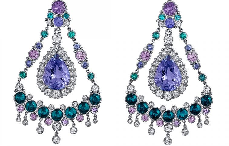 Chopard High Jewelry Tanzanite Amethyst Earring