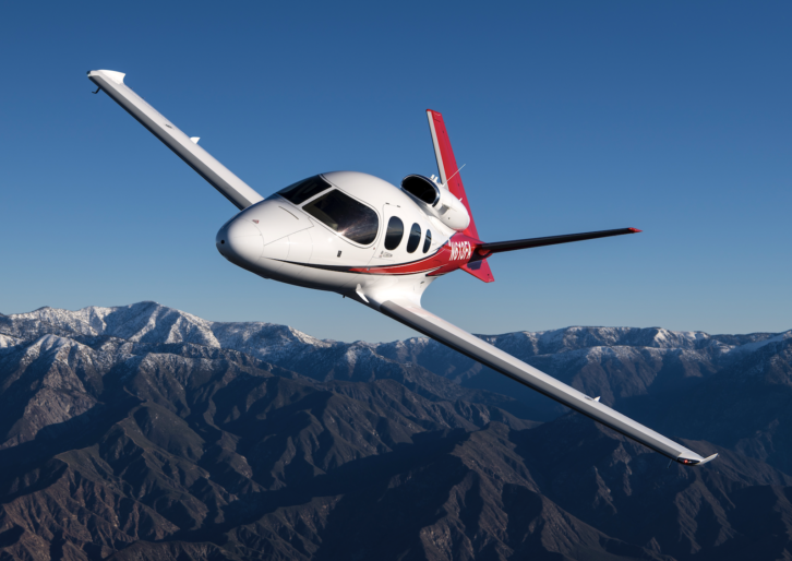 CSF50 in flight, one of the best private jets
