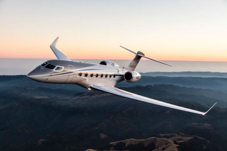 gulfstream g650er in air