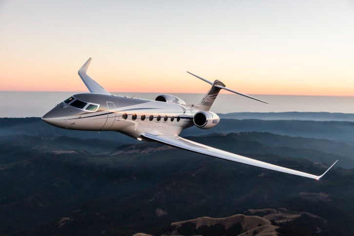 gulfstream g650er in air