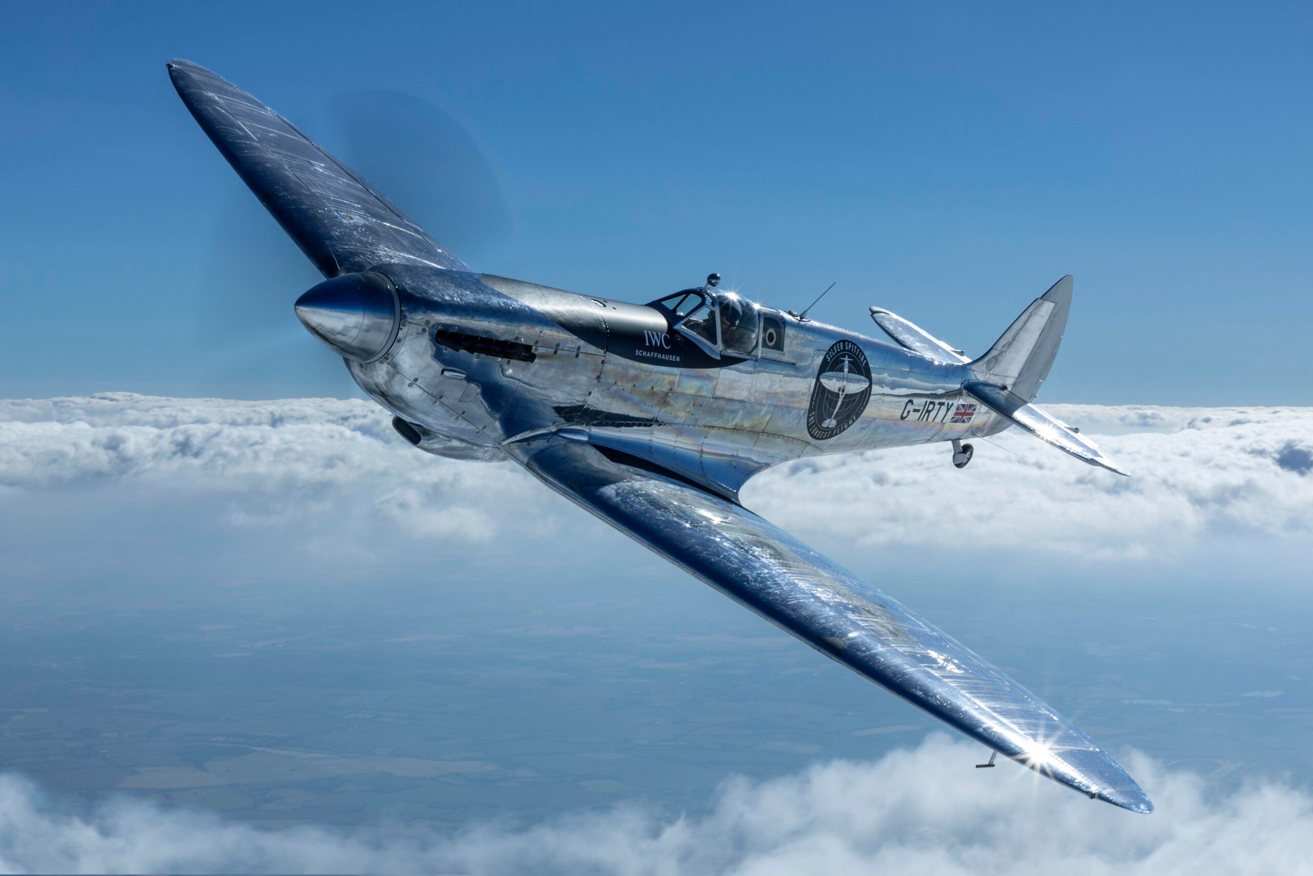 IWC Pilots Make Aviation History in a Silver Spitfire