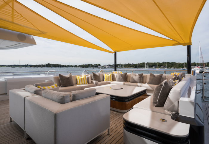 deck lounge on scout yacht