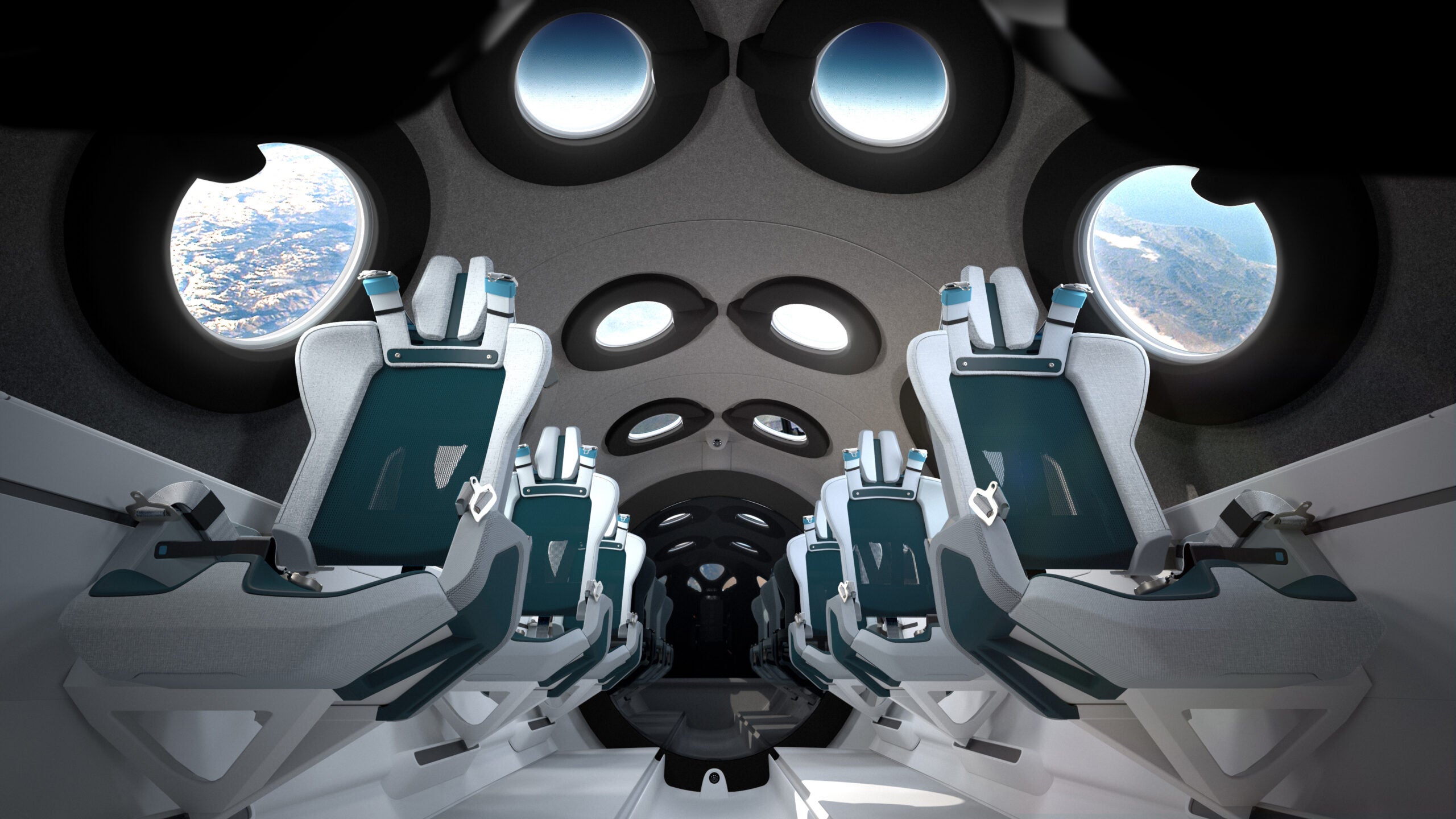 Virgin Galactic Reveals Futuristic SpaceShipTwo Cabin Interior