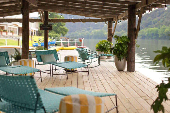 Lake Austin Spa Resort lakeside decking