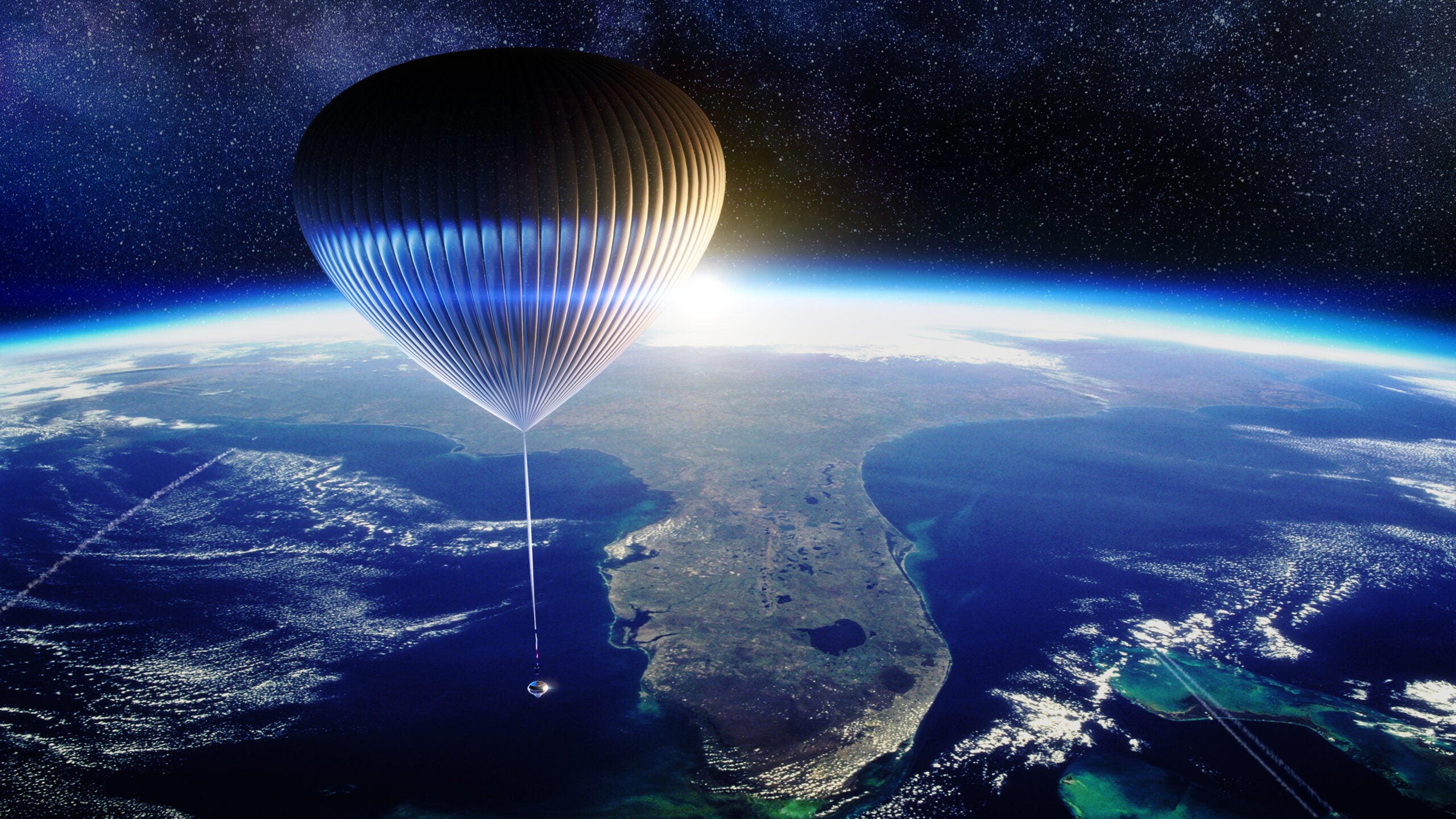 space perspective balloon above earth