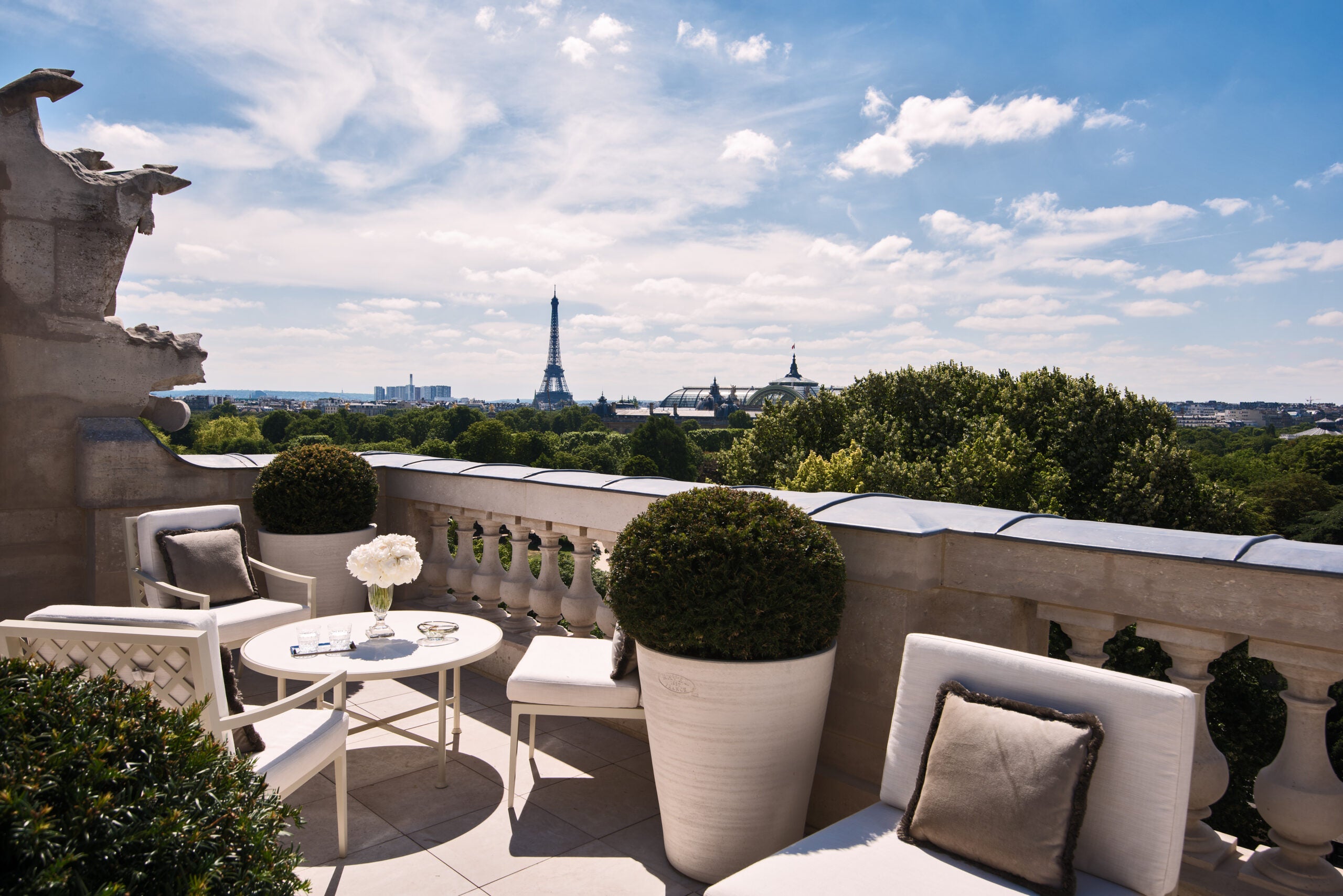 View of Eiffel Tower from Hotel de Crillon Paris