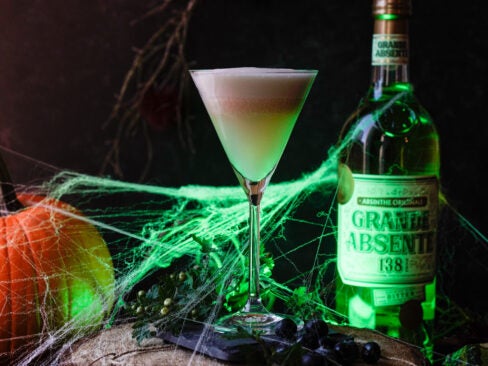 spooky green fairy cocktail