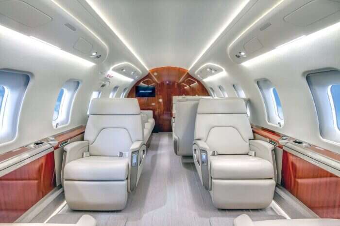 NetJets Bombardier interior