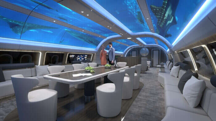 explorer private jet concept interiors