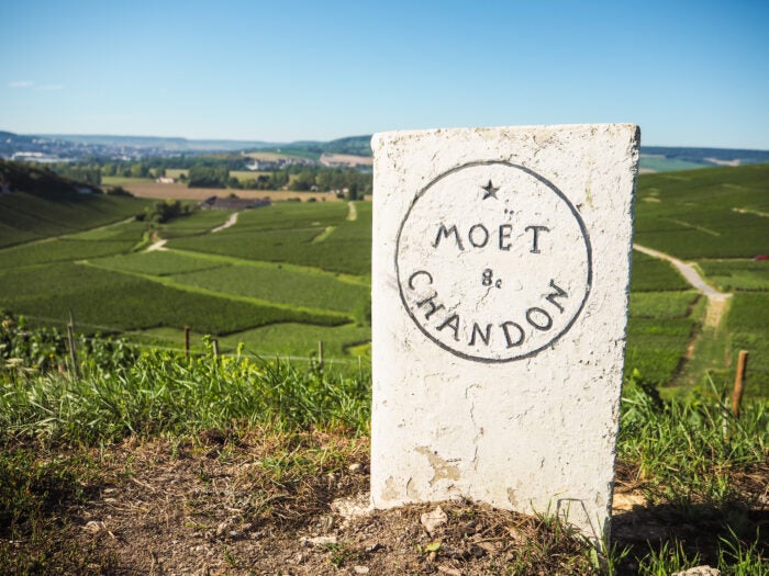 moet and chandon sign in champagne