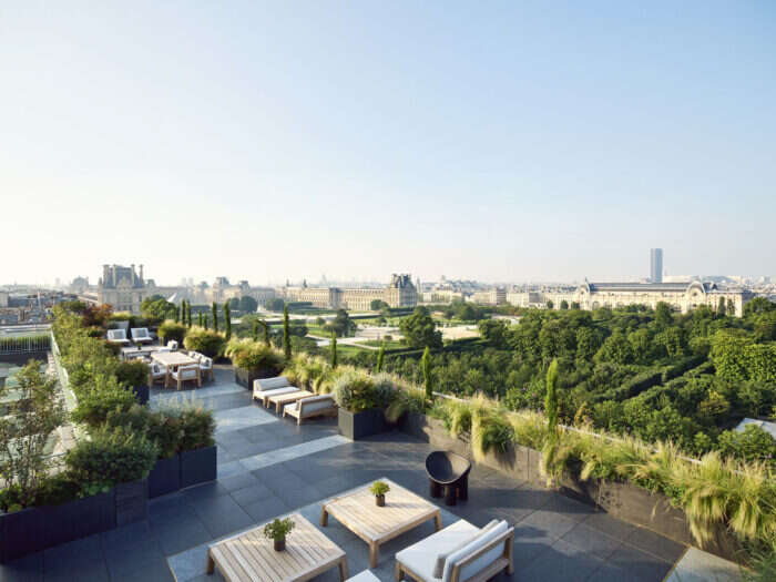 Rooftop terrace of the Belle Etoile Suite - Hotel Suites for Business