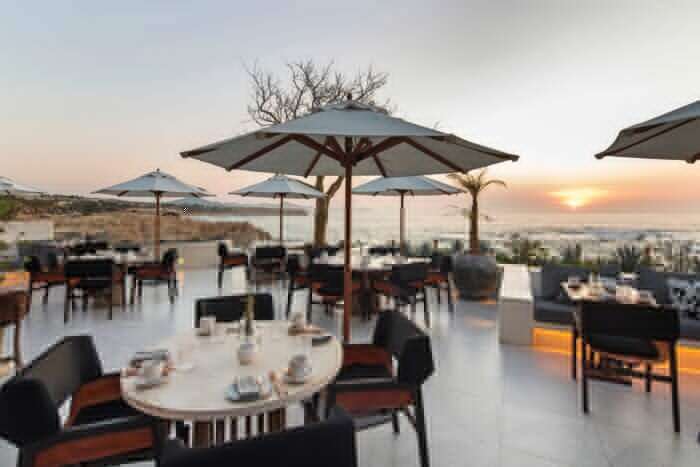 Outside seating area of restaurant Comal in Los Cabos, Mexico