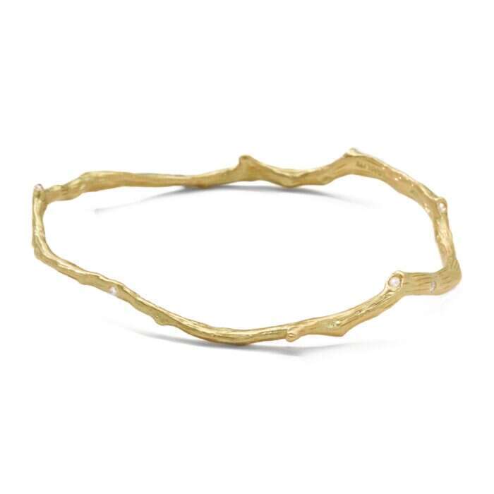 ippolita stardust reef gold bangle with diamonds