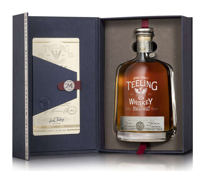 teeling irish whiskey 24 year old vintage series bottle