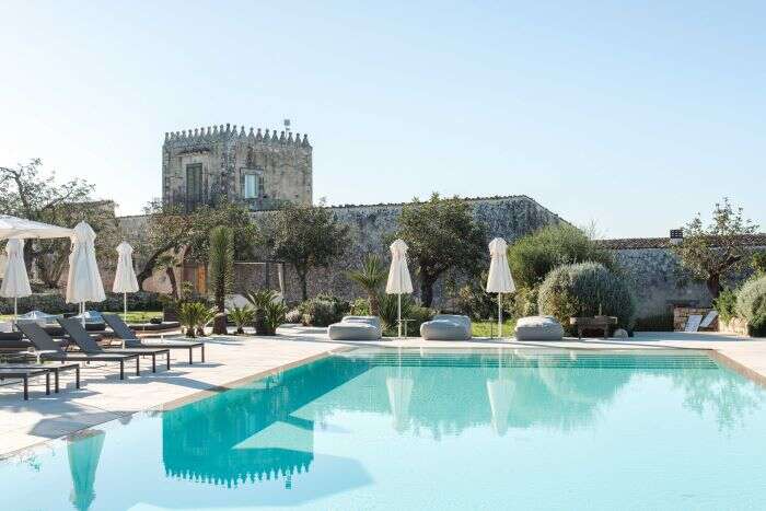 Hotel pool in Sicily