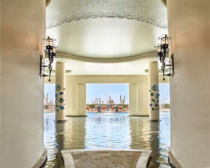 outdoor pool at waldorf astoria padregal