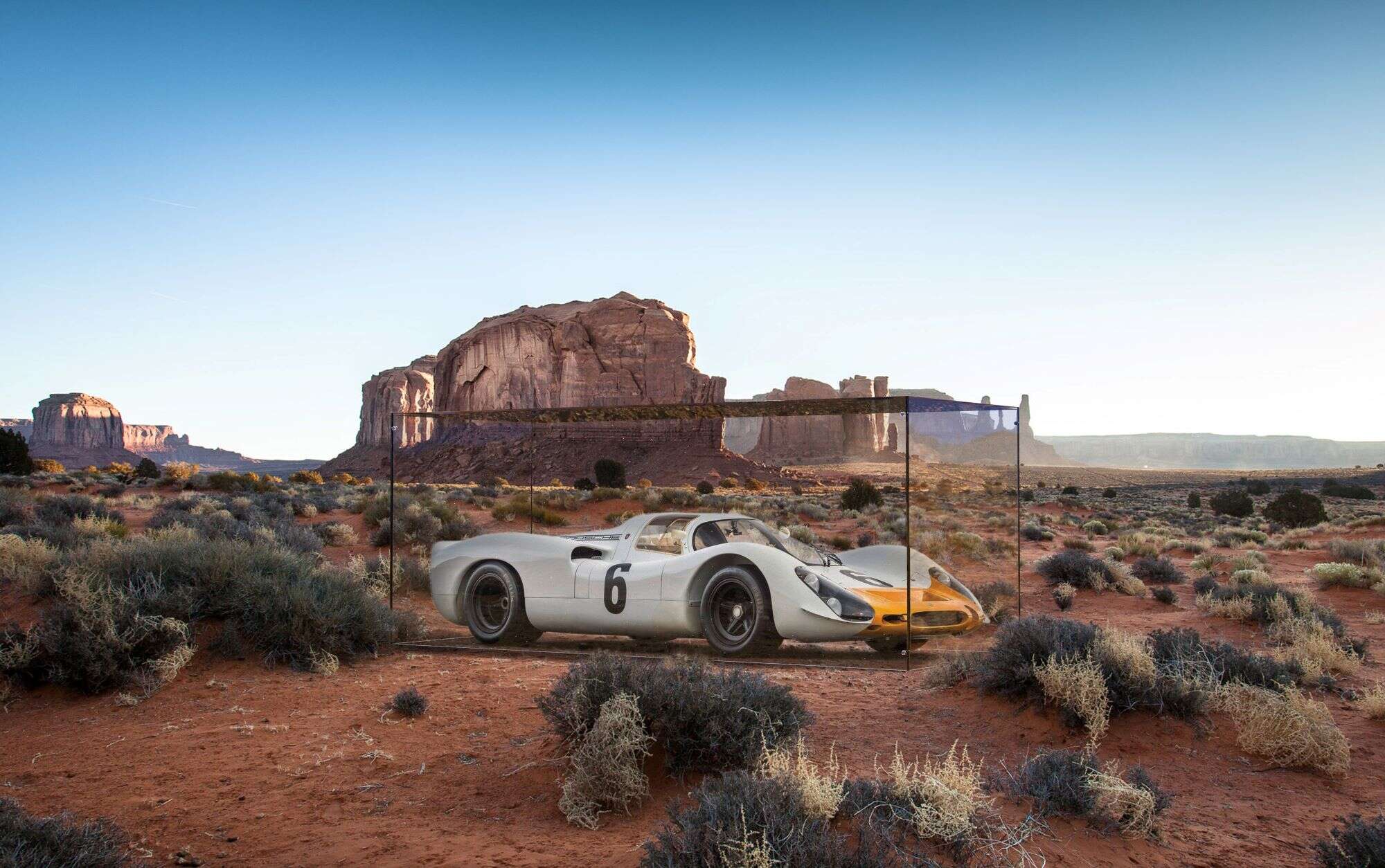 Porsches in Nature- Porsche in Utah deset