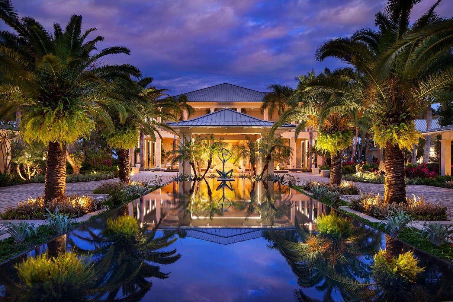 St. Regis Bahia Hotel Front at Dusk