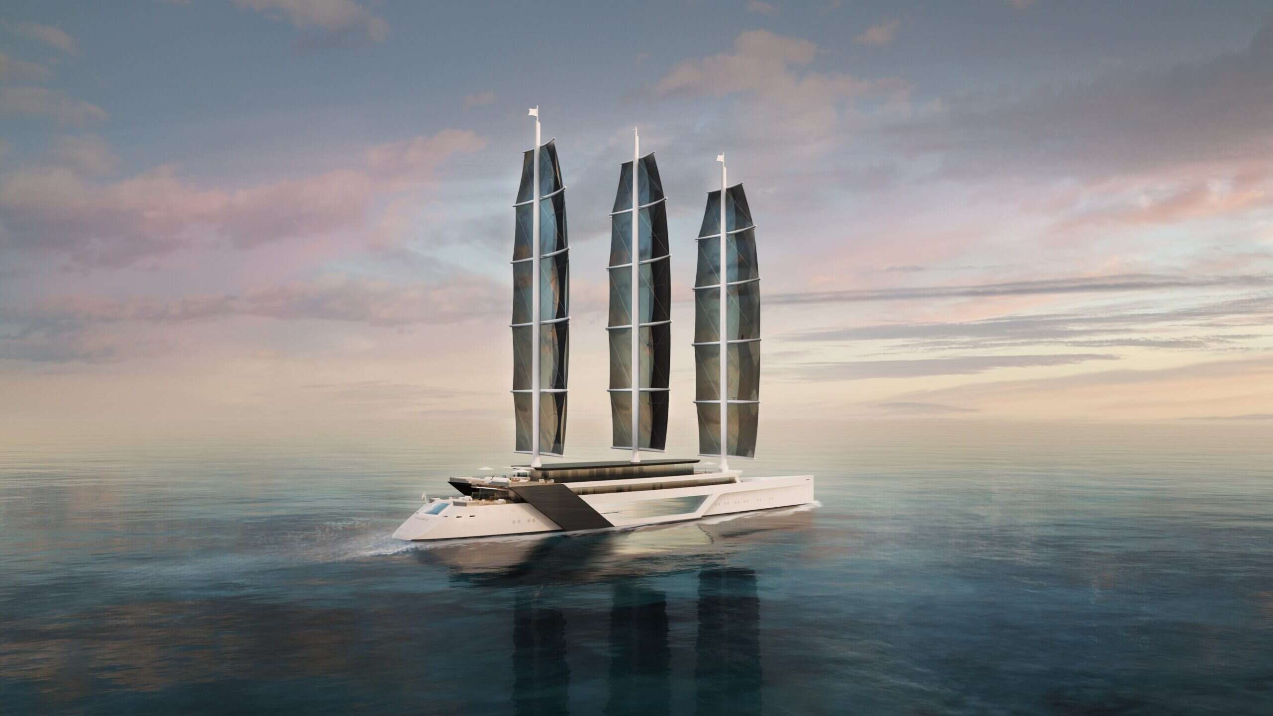 aegir 2.0 yacht concept on ocean