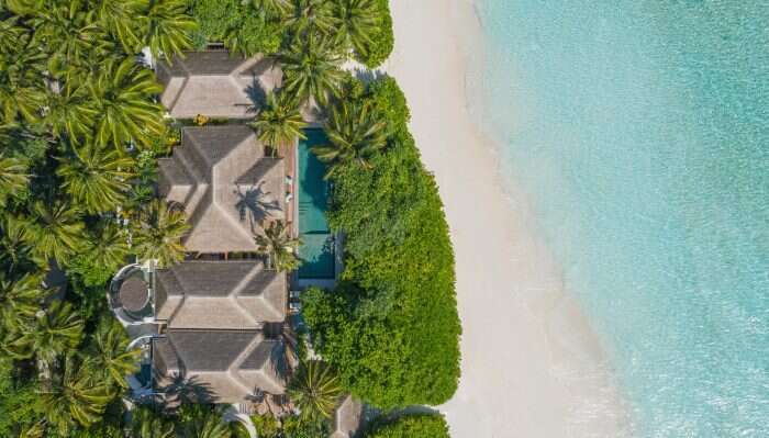 aerial view of anantara kihavah maldives pool residence