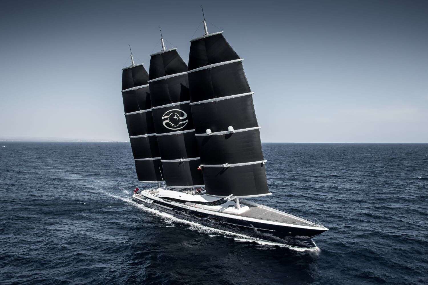 Black Pearl Yacht With Sails