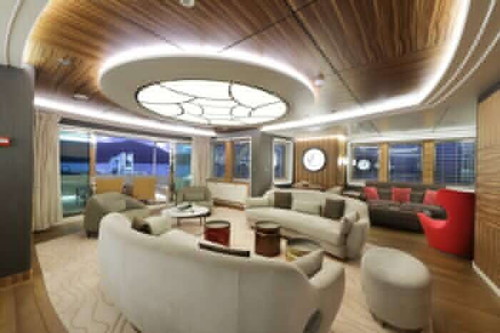 Interiors onboard Yersin yacht