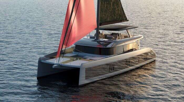 Close up of the Sunreed 80 Eco on water