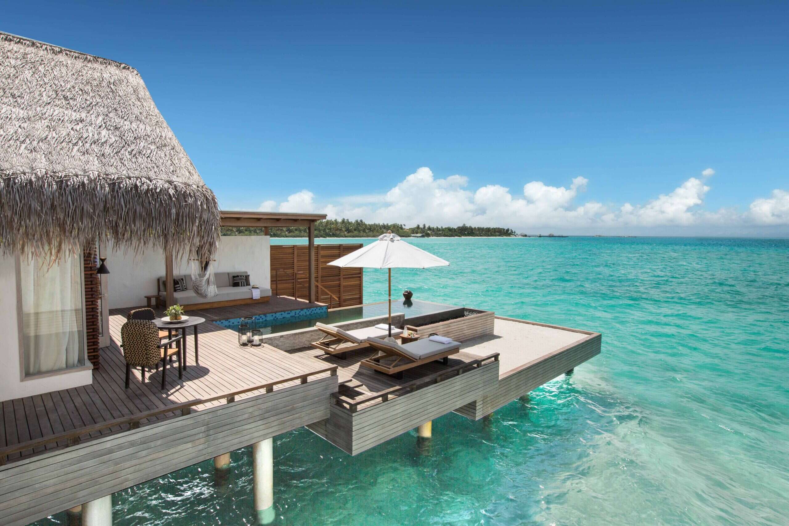 overwater villa at Fairmont Maldives