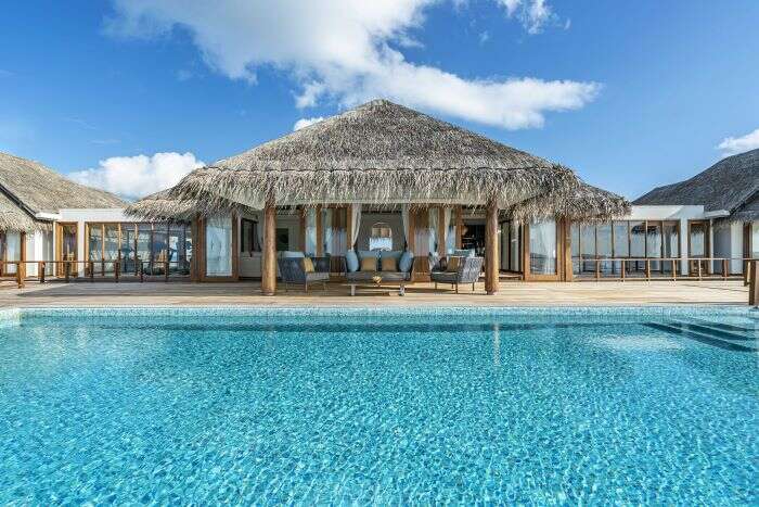 Pool at Anantara Kihavah overwater villa