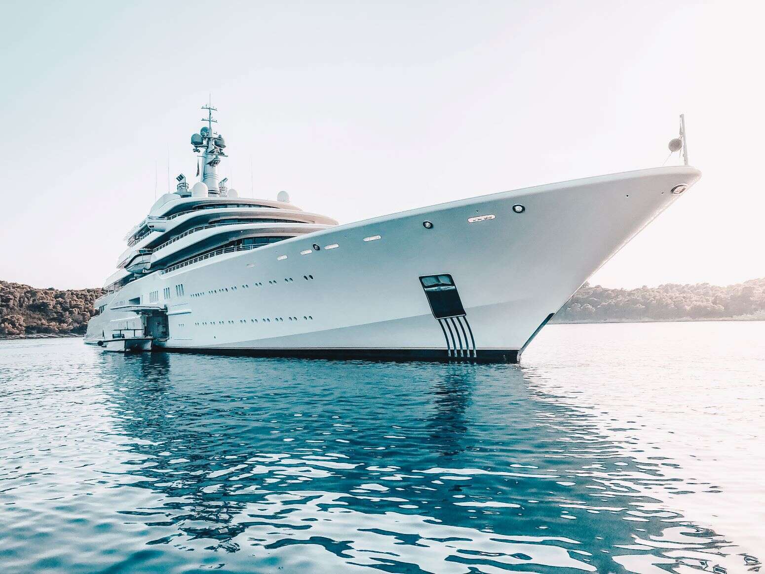 Front of the yacht Eclipse