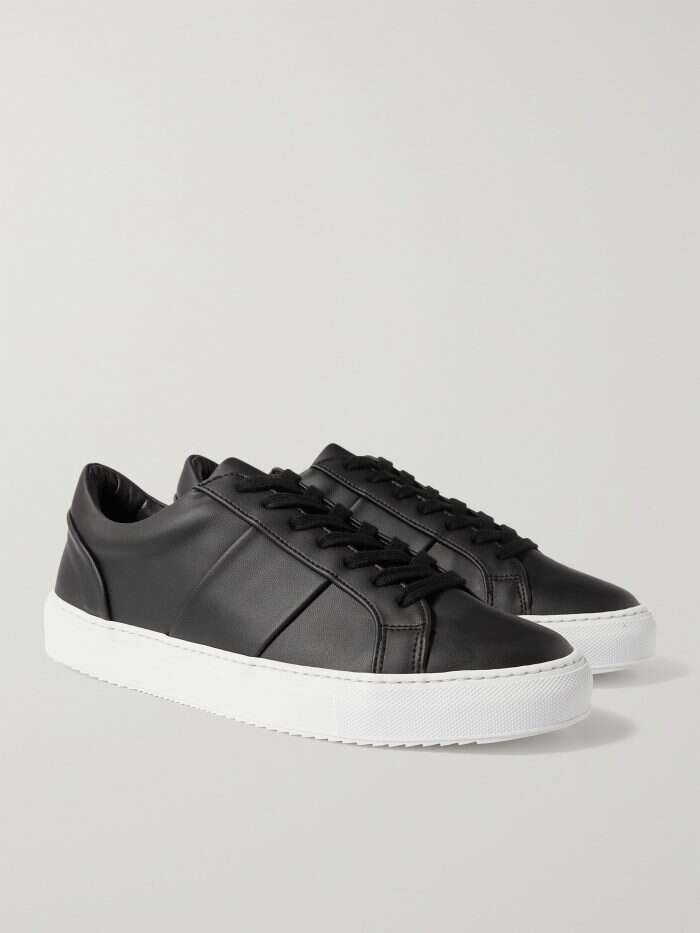 mr p eco larry sneakers in black and white