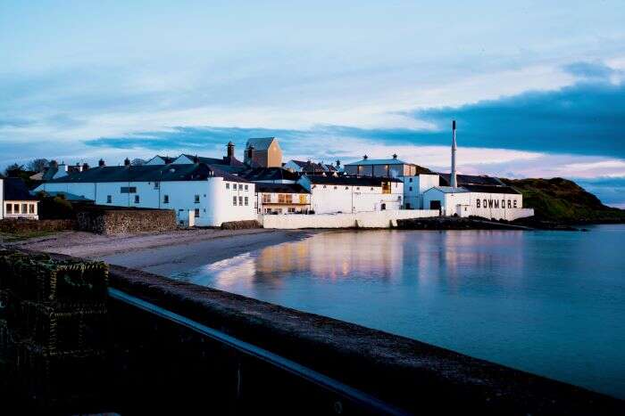 Bowmore Distillery on the waters edge in Islay