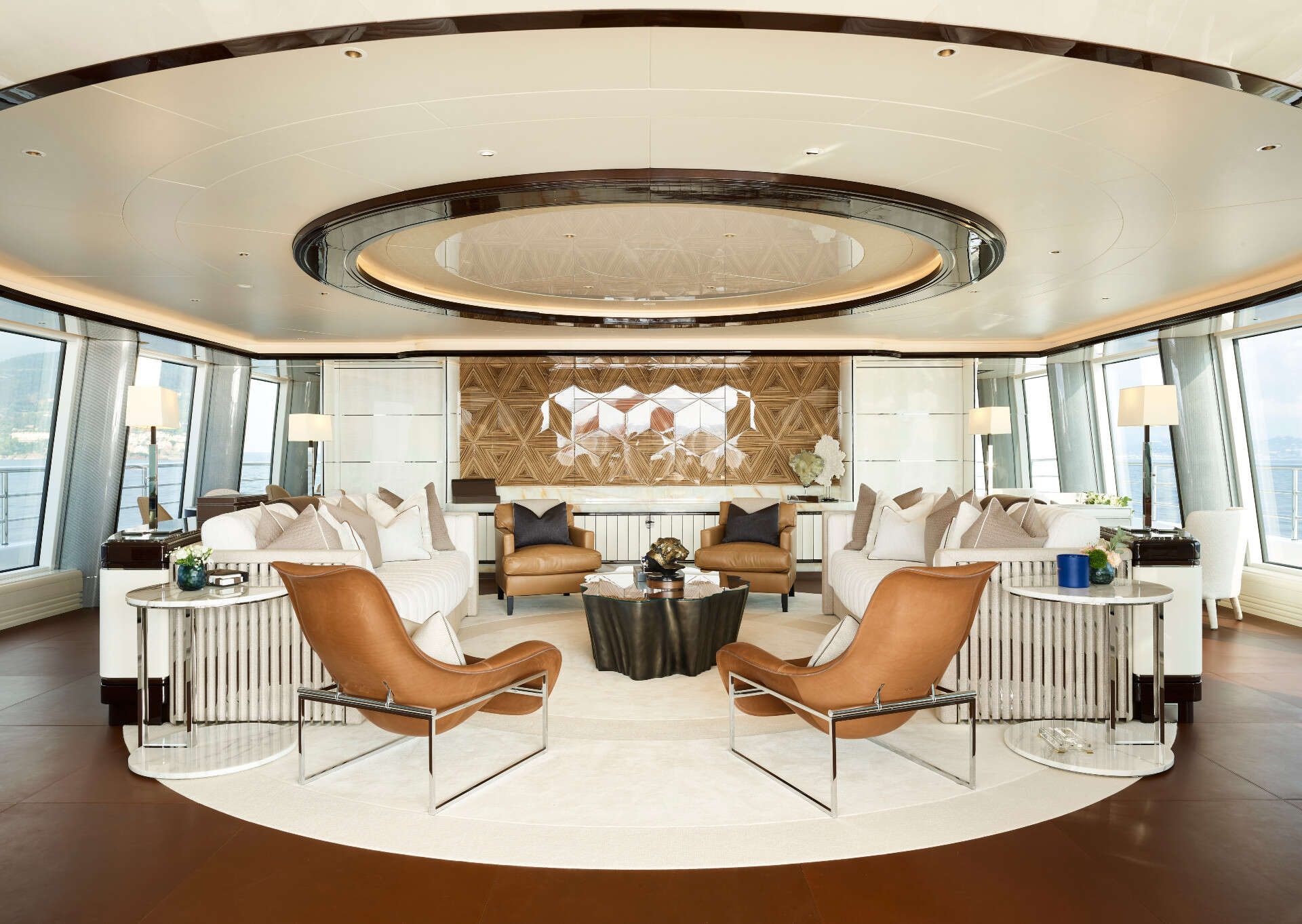 inside luxury yacht