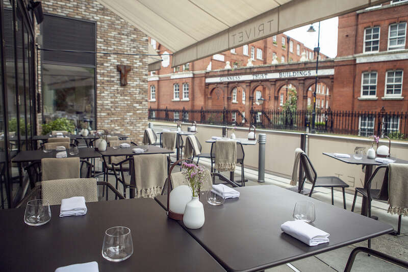 trivet outdoor restaurant terrace in London