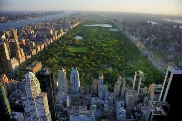 central park new york aerial view