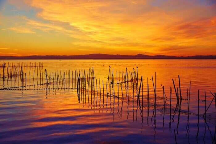 Albufera Lake at sunset - Spain's Hidden Gems