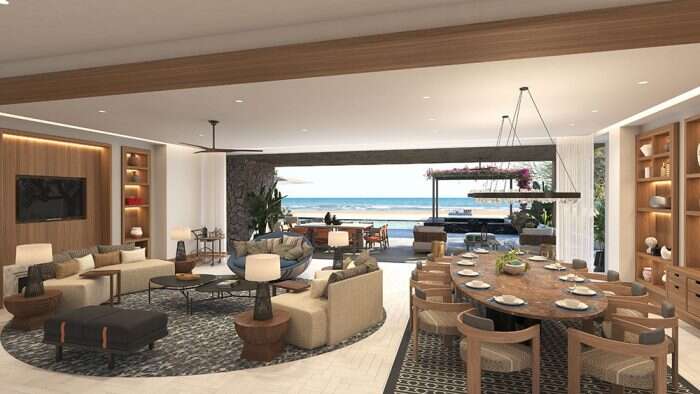 los cabos residences villa lounge area