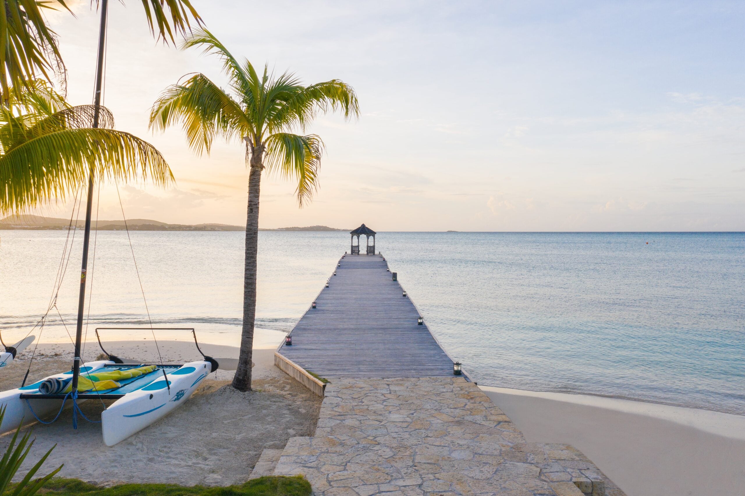 jumby bay private island dock