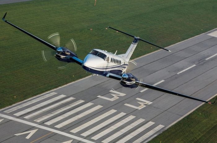 One of the best private jets for short flights, the King Air 360.