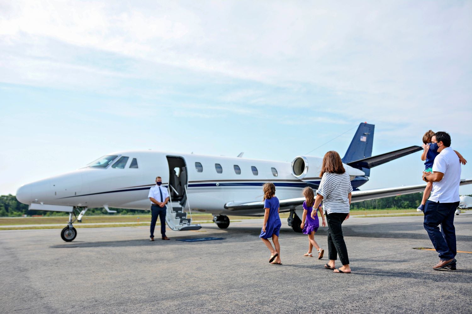 Sentient Jet - Private jet on runway