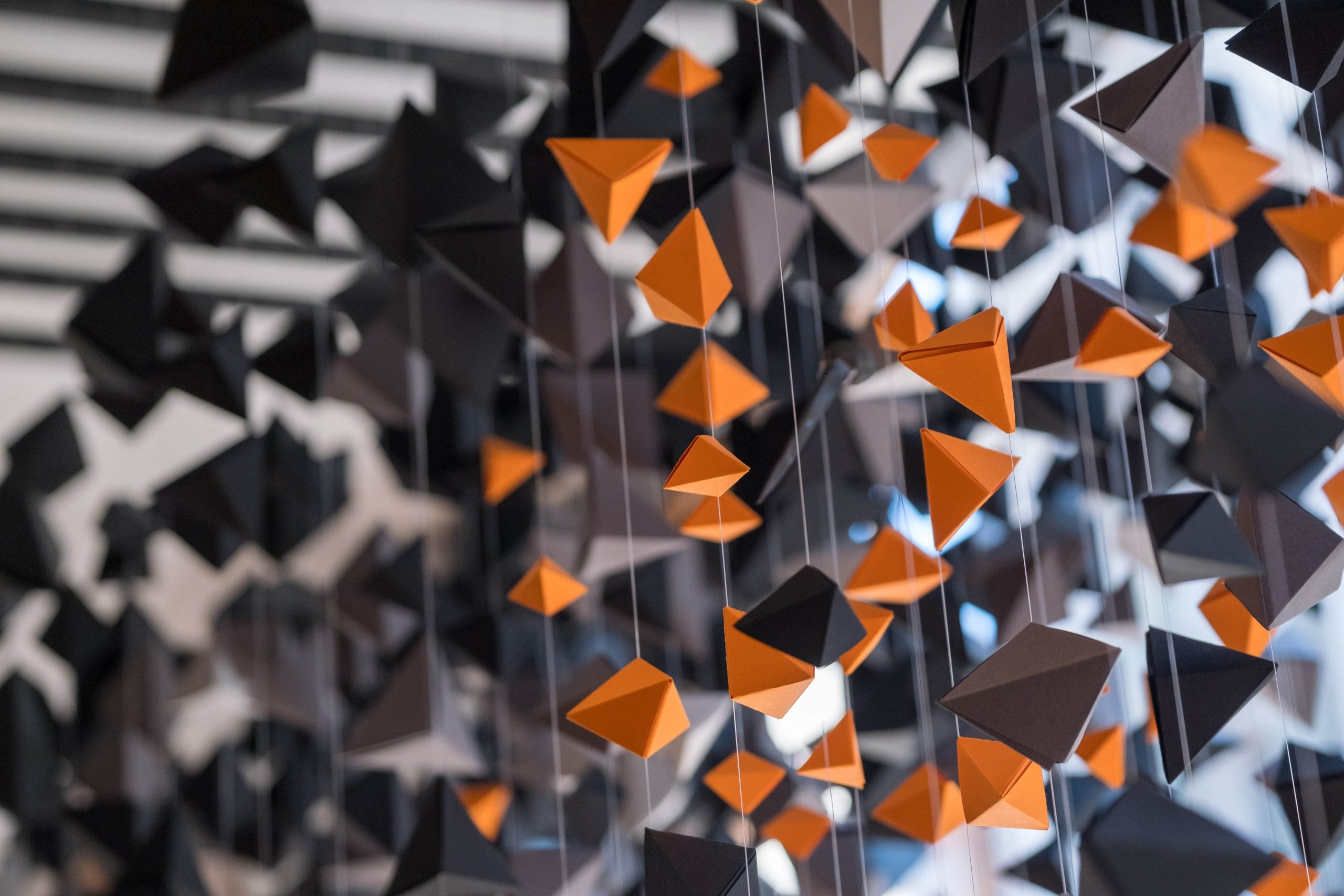 black and orange art in gaggenau fragment installation