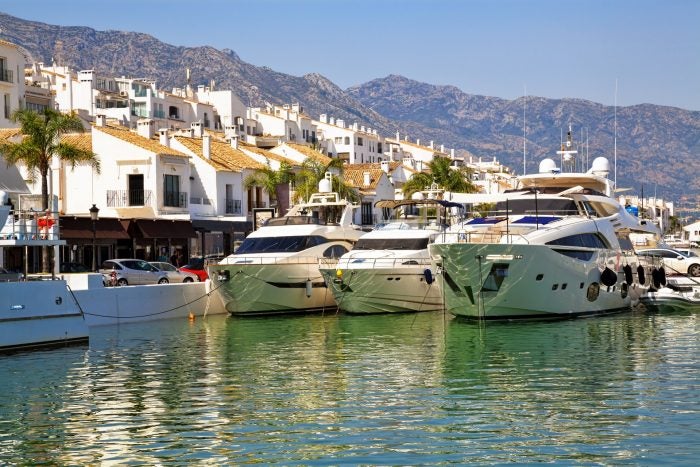 Puerto Banus Marbella Luxury Marina & Shopping Complex May 2021 Costa del  Sol