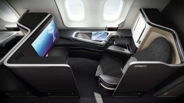British Airway's first class cabin seating