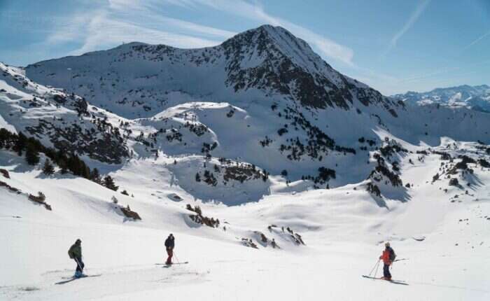 skiier on spain adventure in spanish pyrenees