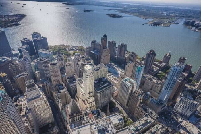 One Wall street from the air