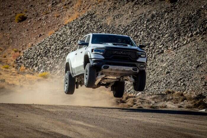 Ram 1500 TRX in flight