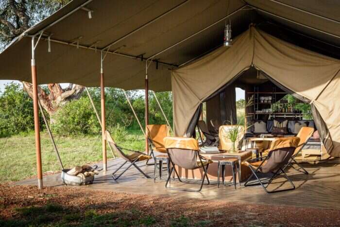 singita outdoor tented safari camp